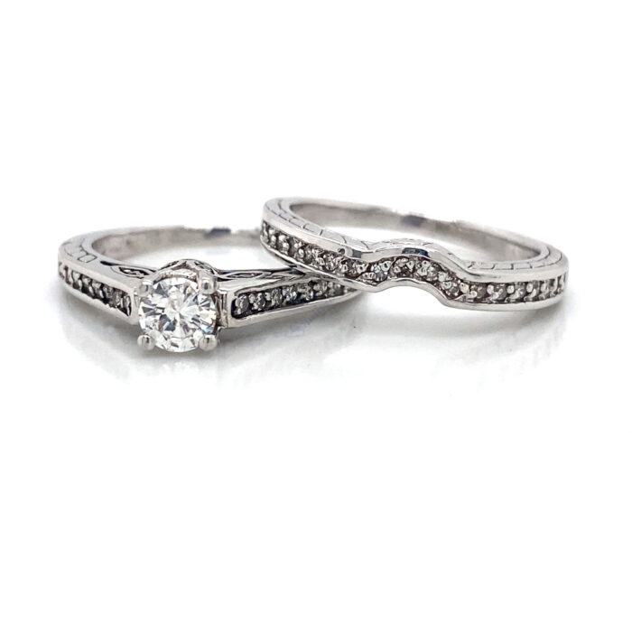 14K White Gold Diamond Ring - Image 2