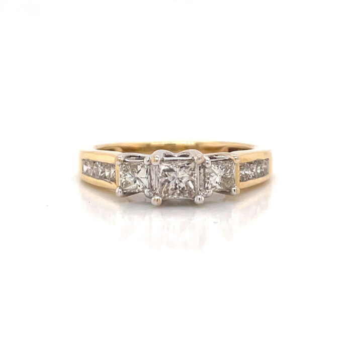 14K Yellow Gold Prong Set Diamond Ring
