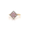 14K Yellow Gold Sapphire Diamond Ring